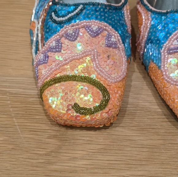 Vintage sequin kitten heel mules - Picture 8 of 12